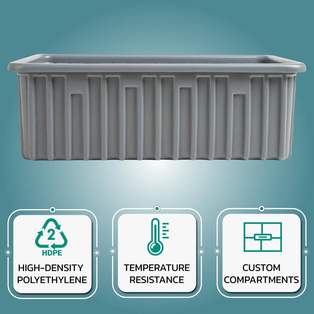 Benjamin Manufacturing Grey 14 in. Saddle Tray with Lid 