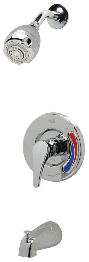 Zurn Polished Nickel Chrome Single Handle Single Function Bathtub & Shower Faucet 