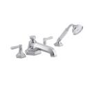 2.5 gpm Deck Mount Roman Tub Faucet with Double Lever Handle in Polished Chrome