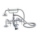2.5 gpm Bath Faucet with Cross Handle and Hand Shower in Polished Chrome