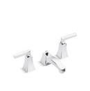 3-Hole Deckmount Widespread Lavatory Faucet with Double Lever Handle and 15/16 in. Spout Height in Polished Chrome
