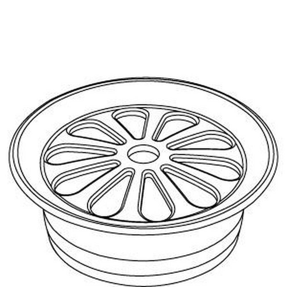 KOHLER Vibrant&reg; Brushed Nickel Grid Drain and Trim Ring 