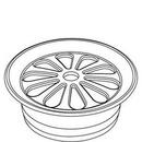 KOHLER Vibrant&reg; Brushed Nickel Grid Drain and Trim Ring 