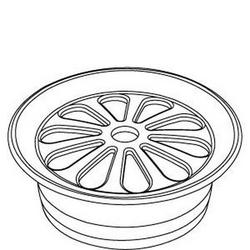 Grid Drain and Trim Ring in Vibrant&reg; Brushed Nickel