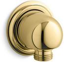 Hand Shower Supply Elbow in Vibrant Polished Brass