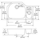 Elkay Lustrous Highlighted Satin Classroom Sink Bowl 