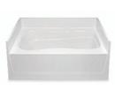 Aquatic White 60 x 43-1/4 in. Soaker Alcove Bathtub Right Drain 