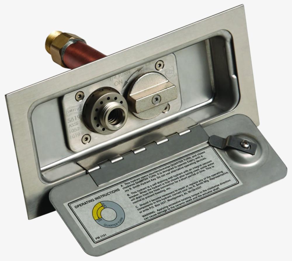 Jay R. Smith Nickel Plated Nickel Plated FNPT and MNPT x GHT Wall Hydrant 