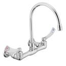 Moen Chrome Two Handle Wristblade Wall Mount Service Faucet 