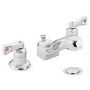 Double Lever Handle Bathroom Sink Faucet with Drain in Polished Chrome