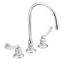 Moen Chrome Plated Two Handle Wristblade Deck Mount Service Faucet 