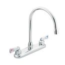 Moen Chrome Plated Two Handle Lever Deck Mount Service Faucet 
