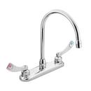 Moen Chrome Two Handle Wristblade Deck Mount Service Faucet 