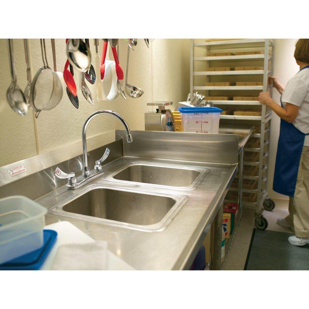 Moen Chrome Two Handle Wristblade Deck Mount Service Faucet 