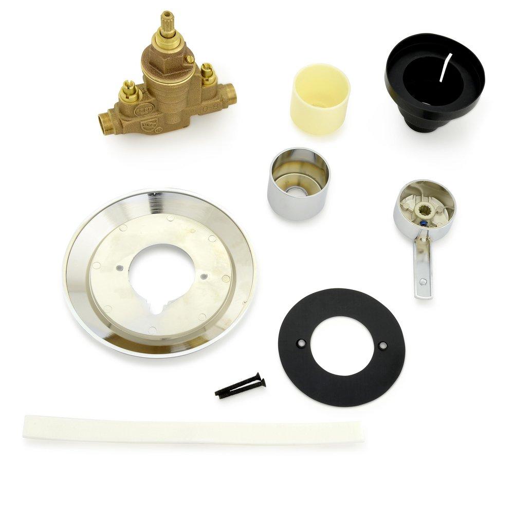 Zurn Chrome Plated Single Lever Handle Pressure Balancing Mixing Shower Valve 