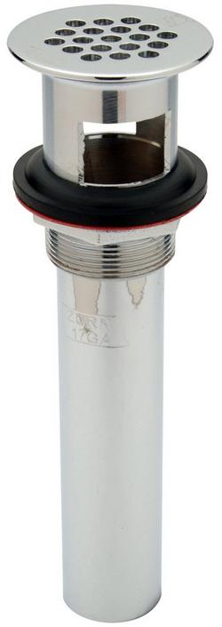 Solid Top Open Grid Pullout Plug in Polished Chrome