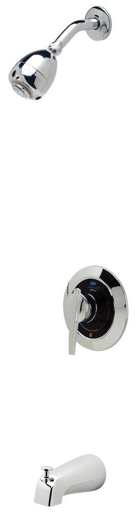 Zurn Chrome Plated Single-Handle Pressure Balancing Shower Valve with Service Stops Showerhead 