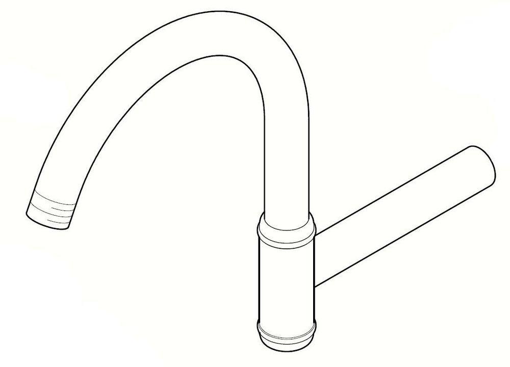 Pfister Rustic Pewter 11-17/32 in. Brass Shower Arm 