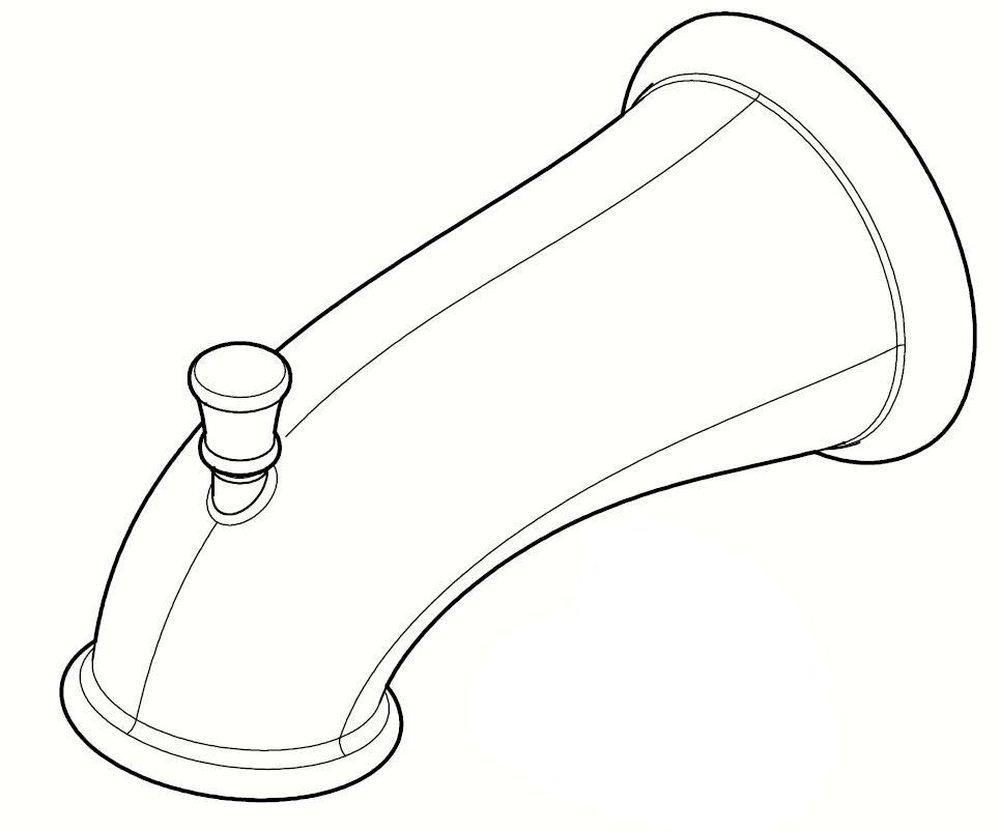 Pfister Tuscan Bronze 1/2 x 6-1/32 in. NPT Metal Tub Spout 