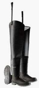 Hip Waders Lightweight PVC Steel Toe & Midsole Black Size 8
