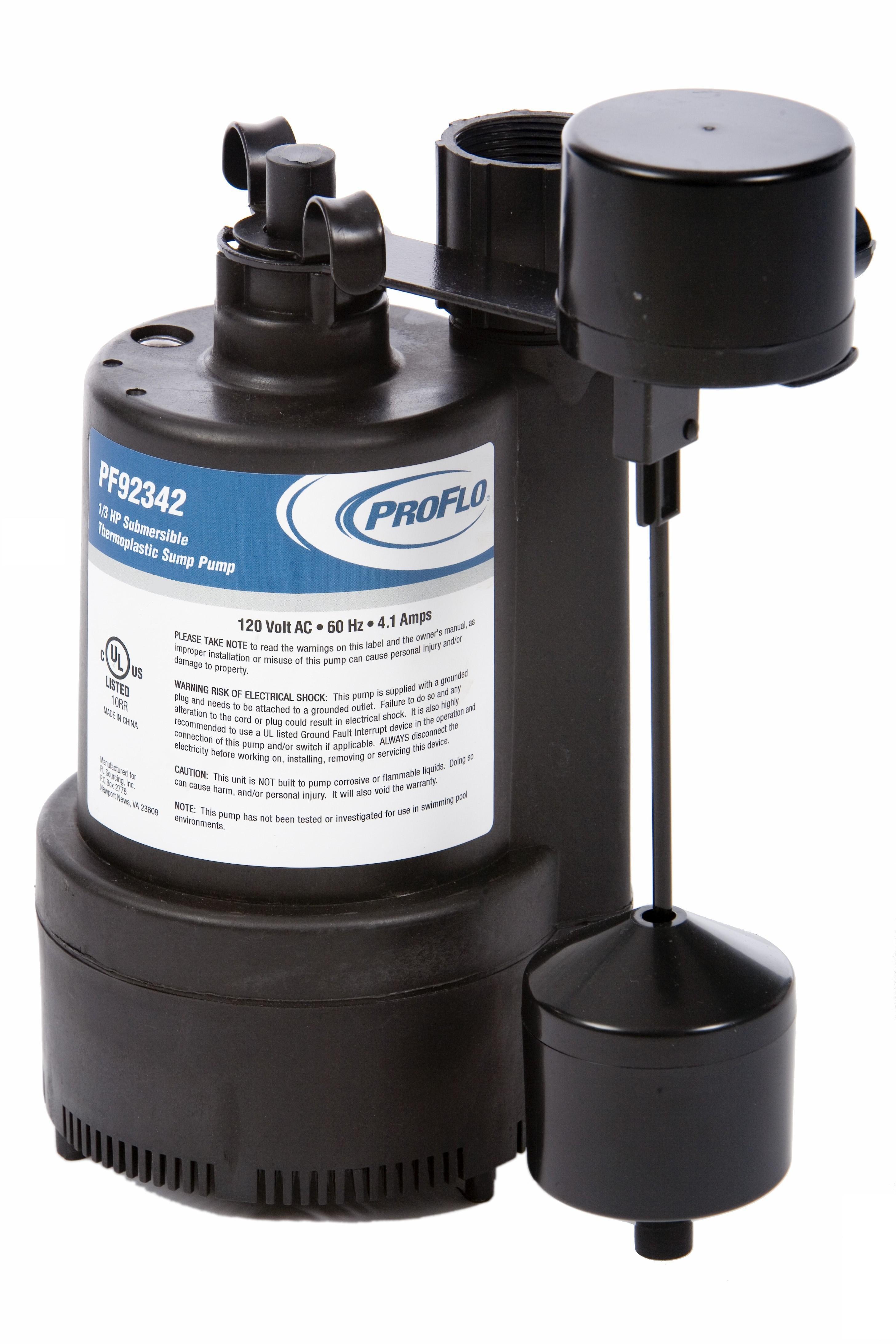 PROFLO&reg; 1-1/4 in. 120V 10 ft. Plastic Sump Pump 