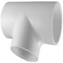 White PVC Schedule 40 Female Tee (S x S x FPT) 
