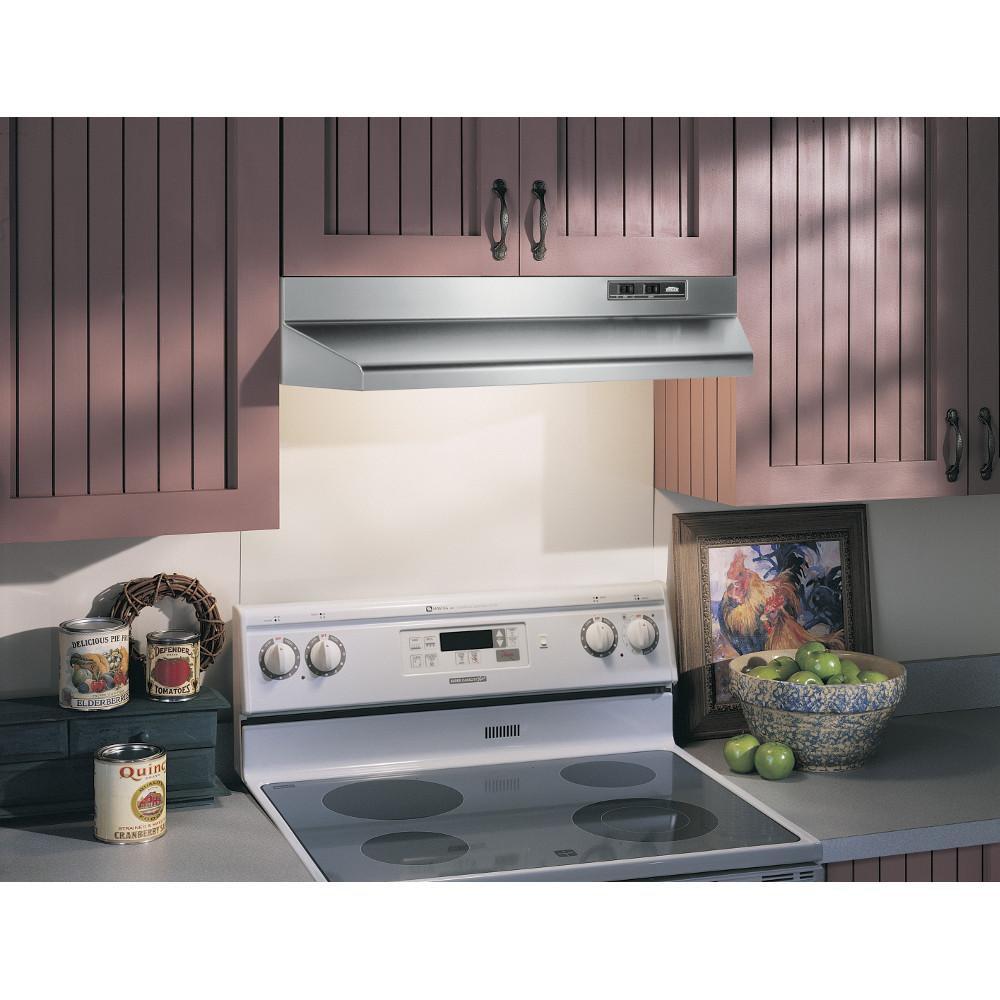Broan Stainless Steel 160 cfm Under-Cabinet Range Hood in Stainless Steel 