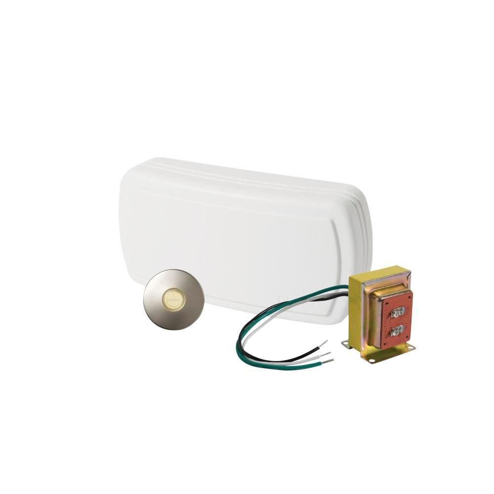 Builder Chime Kit with Satin Nickel Pushbutton 