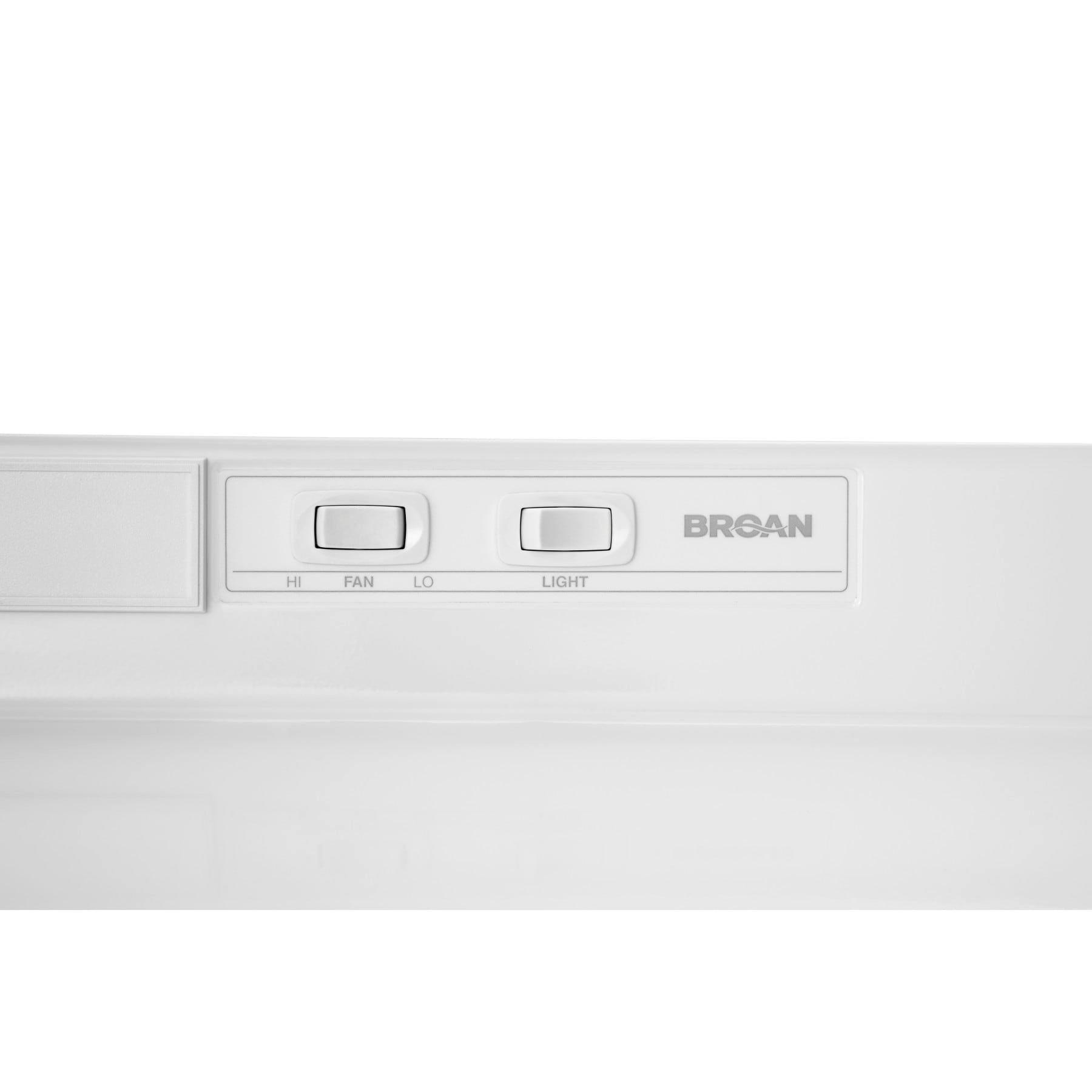 Broan-NuTone Monochromatic White 24 in. Convertible Under Cabinet Range Hood 
