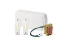 Broan-NuTone White 2-Lighted Single Standard Chime Polished Brass 