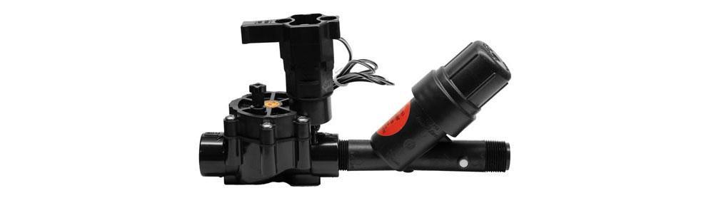 Rain Bird Black Control Zone Valve with Pressure Regulator Filter 