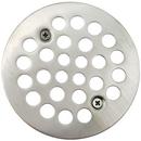 Jones Stephens Brushed Nickel 4-1/4 in. Round Stamped Strainer with Screw for D41001 and D41603 Shower Drains 