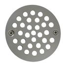 4-1/4 in. Round Stamped Strainer for D50001 Tile Shower Drain in Brushed Nickel