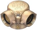 2-1/2 x 4 in. FNPT Angle Siamese Cast Brass Automatic Sprinkler Connector