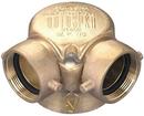 Dixon Valve & Coupling FNPT Angle Siamese Cast Brass Automatic Sprinkler Connector 