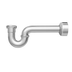 1-1/2 x 1-1/4 in. Cast Brass P-Trap with Semi-cast Design in Polished Chrome