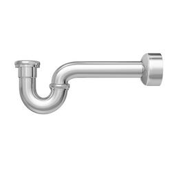 1-1/2 x 1-1/2 in. Cast Brass P-Trap with Semi-cast Design in Polished Chrome
