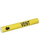 Radon Vent Label/Peel And Stick in Yellow