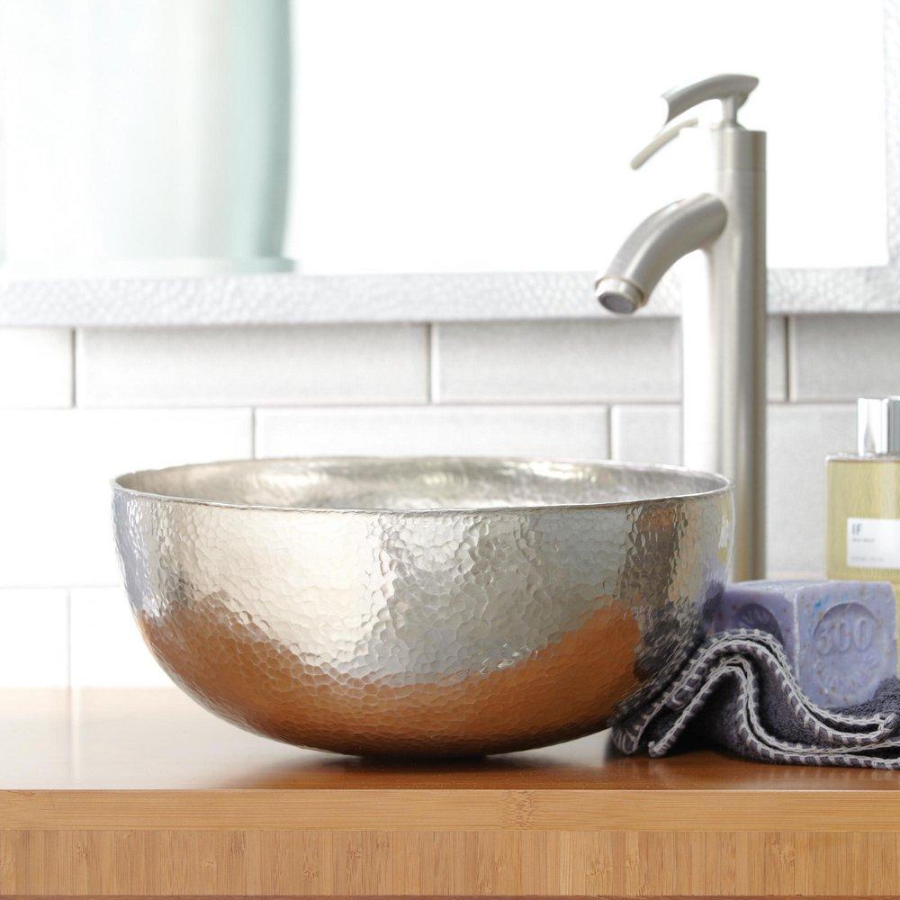 Brushed Nickel 13X6 Copper Lavatory *MAESTRO PETITE Brushed Nickel 