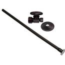 Jones Stephens Oil Rubbed Bronze Toilet 3/8 in x 5/8 in. x 20 in. Angle Supply Kit 