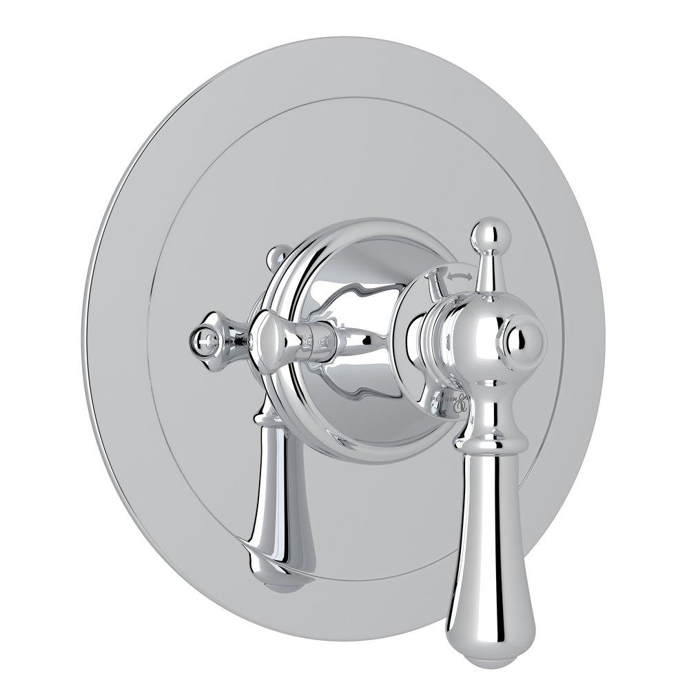 Perrin & Rowe&reg; Polished Chrome Single Handle Bathtub & Shower Faucet (Trim Only) 