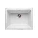 24 x 18-1/2 in. No Hole Fireclay Single Bowl Undermount Kitchen Sink in White