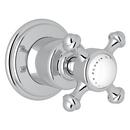 Volume Control Wall Valve Trim with Single Cross Handle in Polished Chrome
