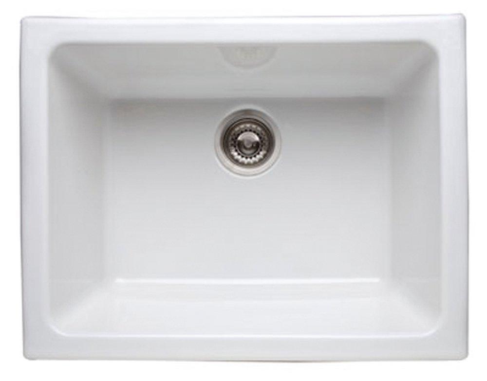 ROHL&reg; Pergame 24 x 18-1/2 in. No Hole Fireclay Single Bowl Undermount Kitchen Sink 
