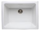 24 x 18-1/2 in. No Hole Fireclay Single Bowl Undermount Kitchen Sink in Pergame