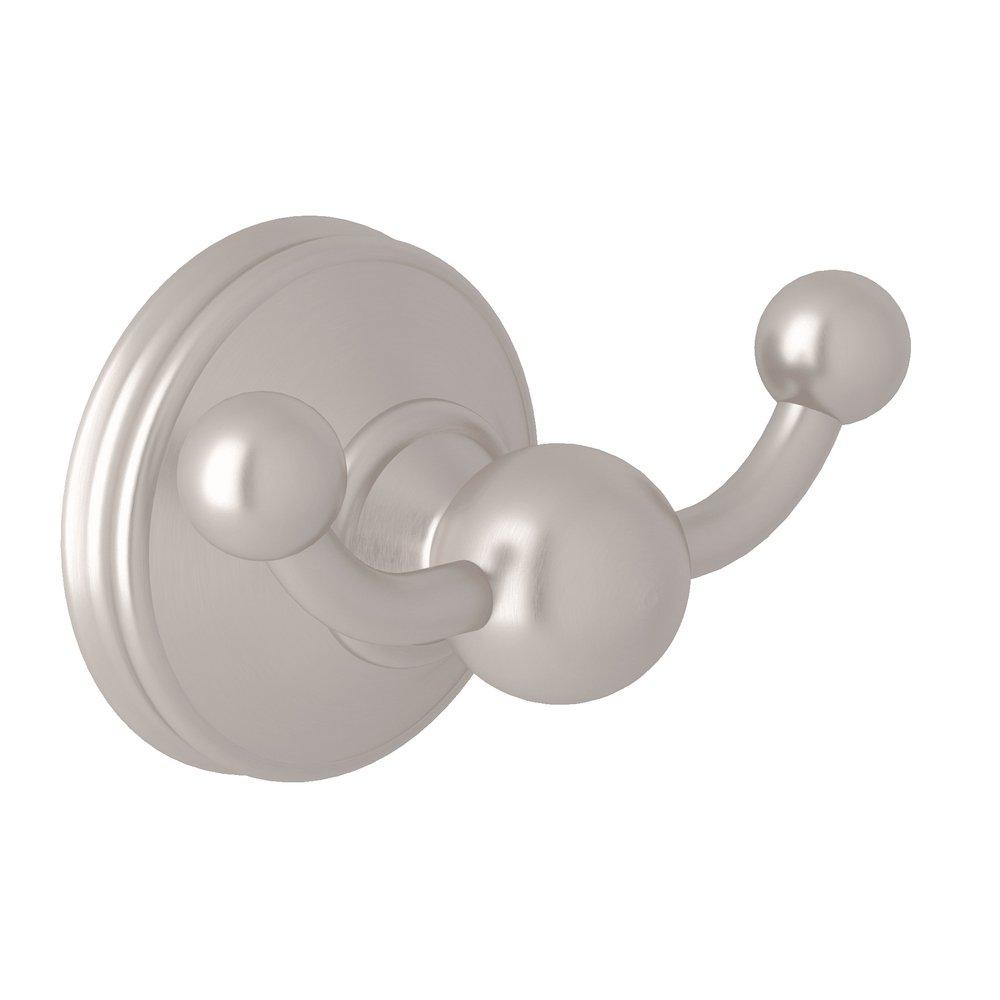 Perrin & Rowe&reg; Satin Nickel 2-Hook Robe Hook 