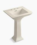 24-1/2 x 20-1/2 in. Rectangular Pedestal Sink and Base in Almond