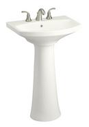 22 x 19 in. Oval Pedestal Sink with Base in White