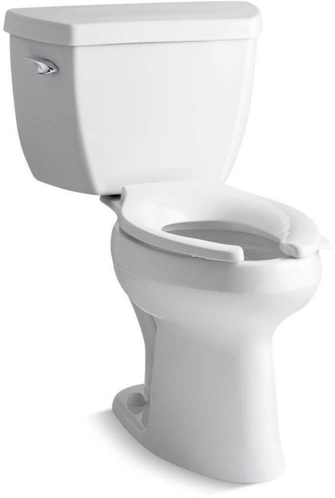 KOHLER White 1 gpf Elongated Two Piece Toilet 