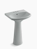 22-3/4 x 18-7/8 in. Oval Pedestal Sink with Base in Ice™ Grey